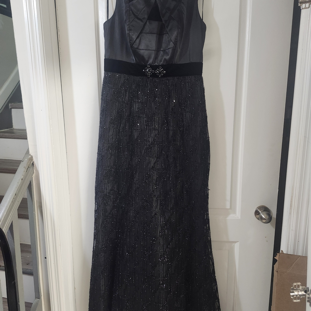 Jax Black and Silver Sleeveless Maxi Dress